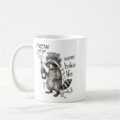 Mug New Year Same Baka Life Funny Raccoon New Year's E (Gauche)