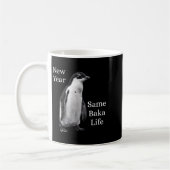 Mug New Year Same Baka Life Penguin Joke (Gauche)