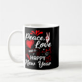 Mug New Year Wishes, Peace, Love, Happy New Year, New  (Gauche)