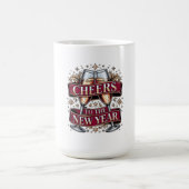 Mug New Year's Champagne T-Shirt, Premium Ornate Toast (Centre)