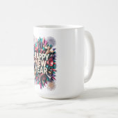 Mug New Year's Party Horn T-Shirt, Confetti Burst (Devant droit)