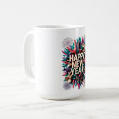 Mug New Year's Party Horn T-Shirt, Confetti Burst (Devant gauche)