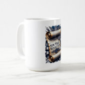 Mug New Year's Resolution T-Shirt, Ornate Scroll (Devant gauche)