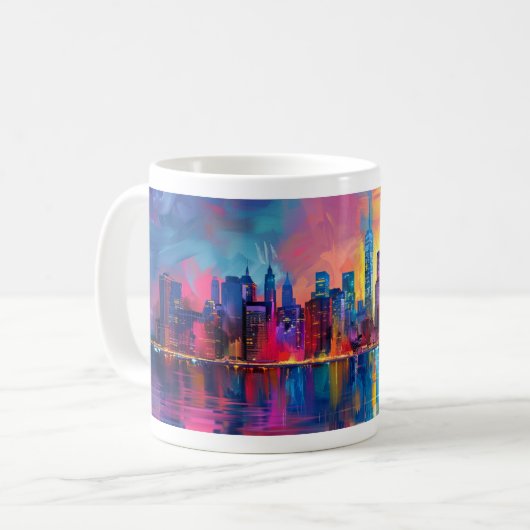 Mug New York Abstrait - Design 1 (Devant gauche)