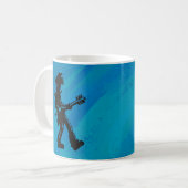 Mug New York Boogie Nights Guitare Bleu (Devant gauche)