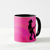 Mug New York Boogie Nights Guitare Hot Pink (Devant droit)