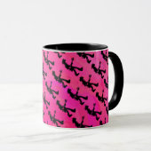 Mug New York Boogie Nights Guitare Hot Pink (Devant droit)