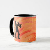 Mug New York Boogie Nights Saxophone Orange (Devant gauche)