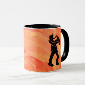 Mug New York Boogie Nights Saxophone Orange (Devant droit)