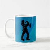 Mug New York Boogie Nuits Saxophone Bleu (Gauche)