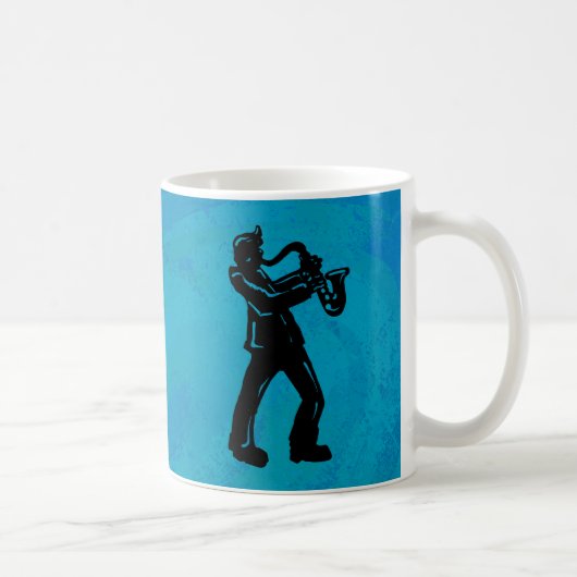 Mug New York Boogie Nuits Saxophone Bleu (Droite)