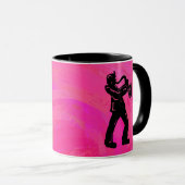 Mug New York Boogie Nuits Saxophone Hot Pink (Devant droit)