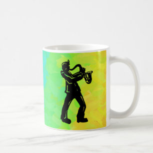 Mug New York Boogie Nuits Saxophone Rainbow