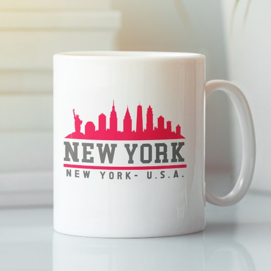Mug New York City Beautiful Fun Skyline