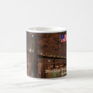 Mug New York City - Brooclyn Bridge by Night - USA -