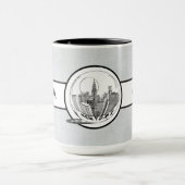 Mug New York City Élégant lin Ringer 15oz (Centre)