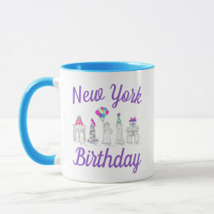 Mug New York City NYC Landmarks fête d'anniversaire