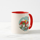 Mug New York dans la conception (Devant droit)