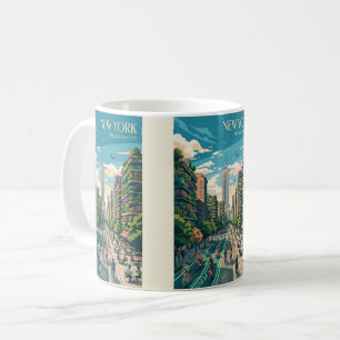 Mug New York La Ville Jardin Affiches de Voyage Vintag
