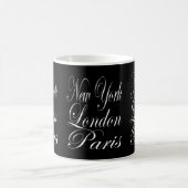 Mug New York Londres Paris - Typographie Slogan (Centre)