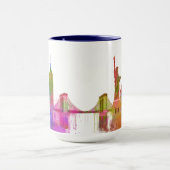 Mug New York Skyline - Arc en ciel (Centre)