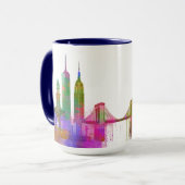 Mug New York Skyline - Arc en ciel (Devant gauche)