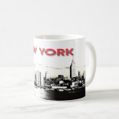Mug New York Skyline avec des tours jumelles (Devant droit)