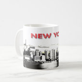 Mug New York Skyline avec des tours jumelles (Devant gauche)