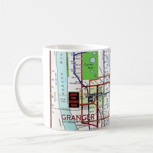 Mug New York : Souterrain Map, 1940 (Gauche)