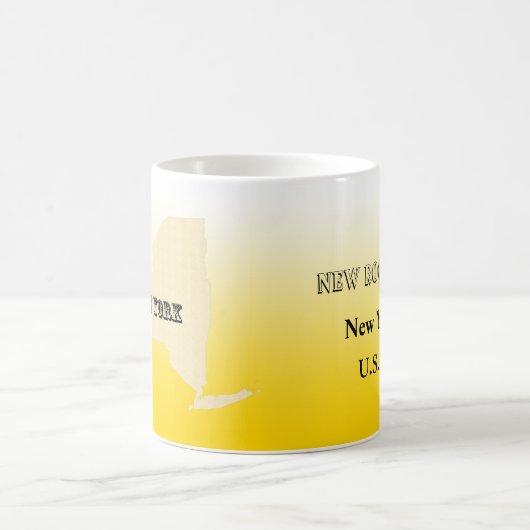Mug - New York State Map avec la ville (Centre)