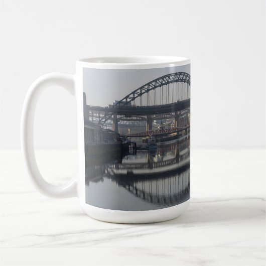 Mug Newcastle Quayside & le pont Tyne (Gauche)