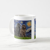 Mug Newfie Pair - Nuit étoilée (Devant gauche)