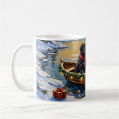 Mug Newfoundland Dog Christmas Boat Holiday (Gauche)