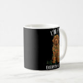 Mug Newfoundland Dog Christmas I'm Fine Everything Is (Devant droit)