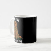 Mug Newfoundland Dog Christmas I'm Fine Everything Is (Devant gauche)