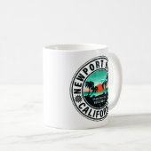 Mug Newport Beach California Retro Sunset Vacation 80s (Devant droit)