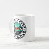 Mug Newport Beach California Retro Sunset Vacation 80s (Devant gauche)