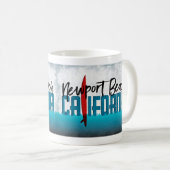 Mug Newport Beach California Surfboard Surf (Devant droit)