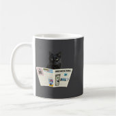 Mug Newspaper Breaking News Black Cat Au Journal  (Gauche)