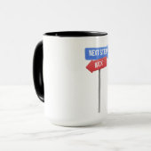 Mug Next Step or Back – Direction Sign Motivational (Devant gauche)