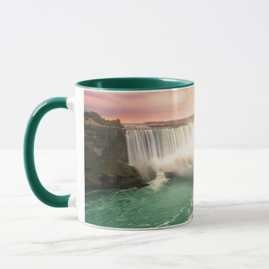 Mug Niagara Falls, Canada coucher de soleil stylisé (Gauche)