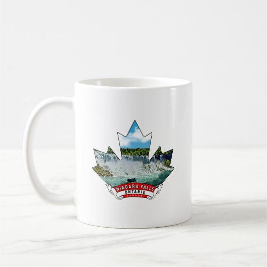 Mug Niagara Falls, Ontario Canada Feuille d'érable (Gauche)