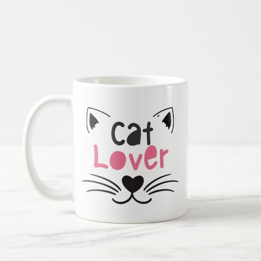 Mug Nice design for cat lovers (Gauche)