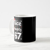 Mug Nice Naughty 67 Christmas Costume 67 Meme Men Wome (Devant gauche)
