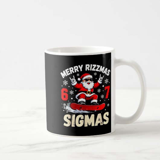 Mug Nice Naughty 67 Funny 6-7 Meme Slang Christmas (Droite)