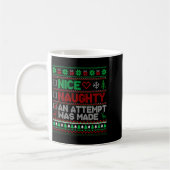 Mug Nice Naughty An Attempt Was Made Christmas List Sa (Gauche)