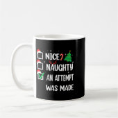 Mug Nice Naughty An Attempt Was Made Christmas List Te (Gauche)