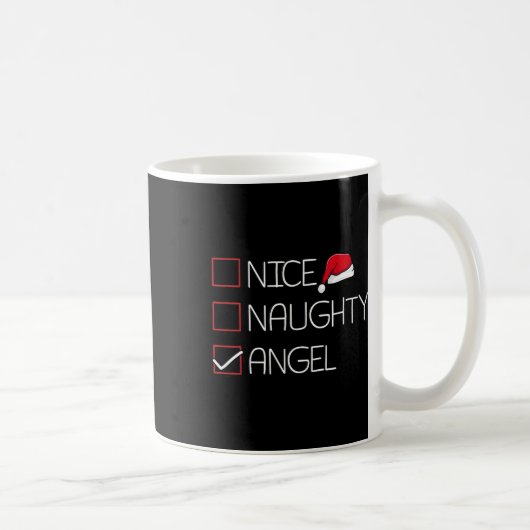 Mug Nice Naughty Angel Noël Pyjama Drôle Humour X- (Droite)