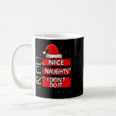 Mug Nice Naughty I Didn't Do It Christmas List Santa C (Gauche)