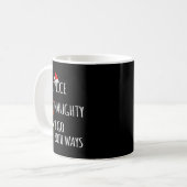 Mug Nice Naughty I Go Both Ways Christmas List Santa C (Devant gauche)